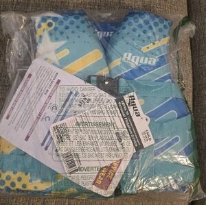 Aqua Vibrant Blue and Yellow Safety Vest